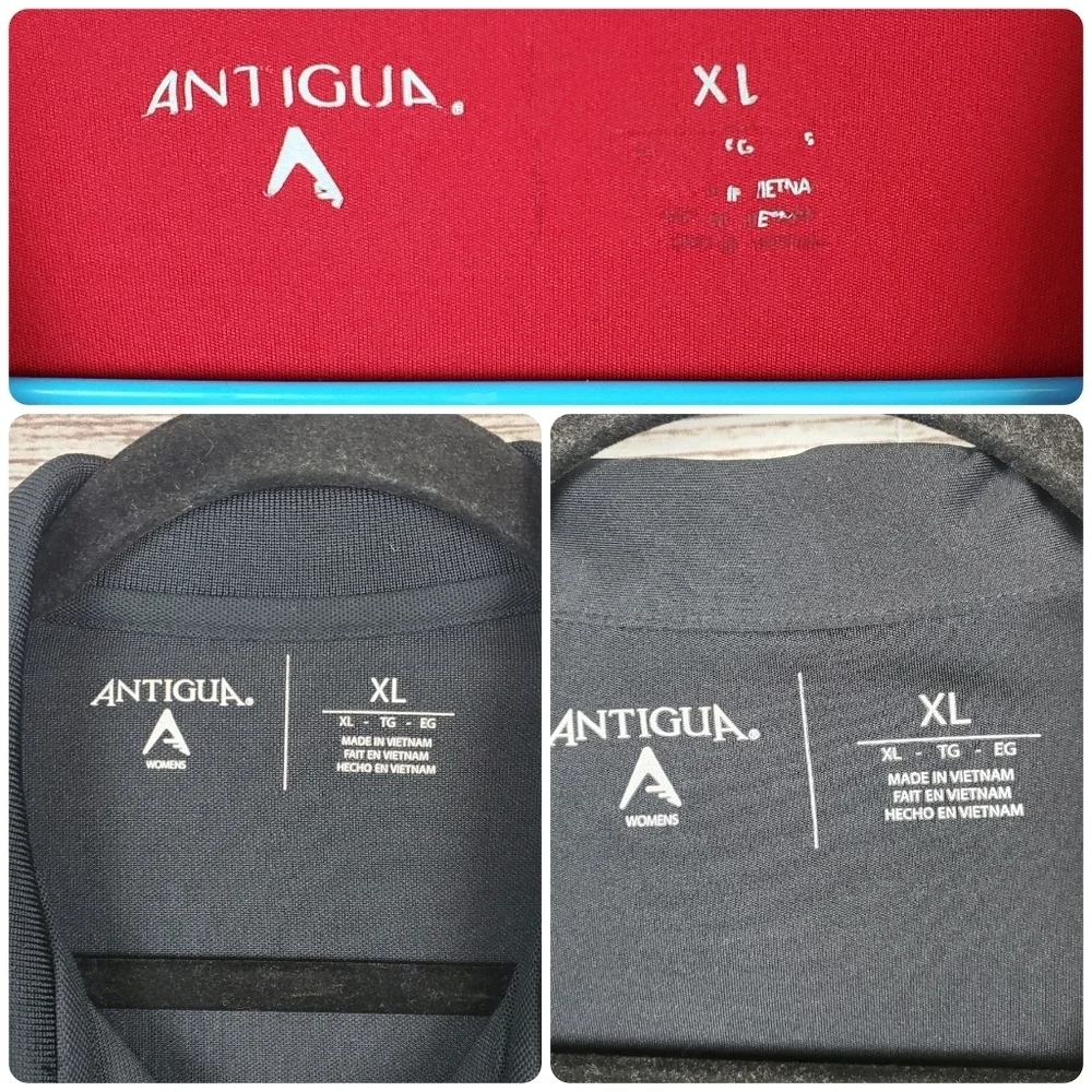 Lot of 3 Antigua Womens XL NHL Carolina Hurricanes Red/Black Polo Shirts - Picture 15 of 15